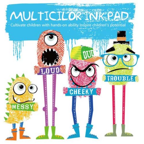 smile sun multicolor ink pad