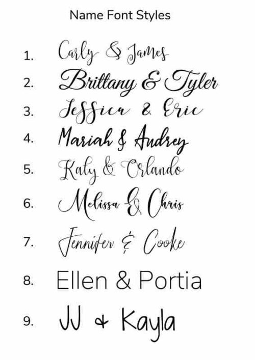 Fonts for Name's on Fingerprint Fun