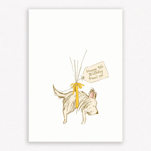 Scruffy Puppy Birthday Fingerprint Print