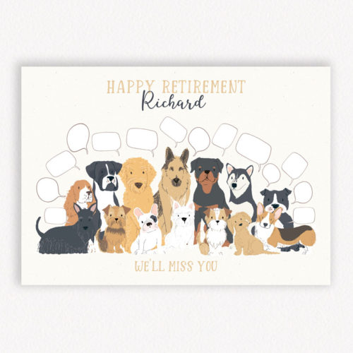 Unique Retirement Card from all the employees