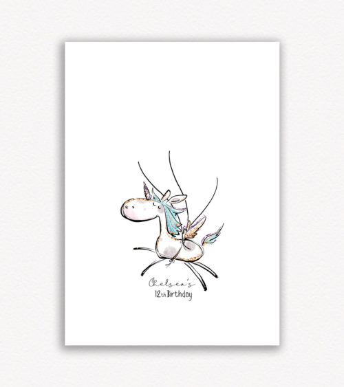 Horsecorn Childs Birthday Fingerprint Guest Book