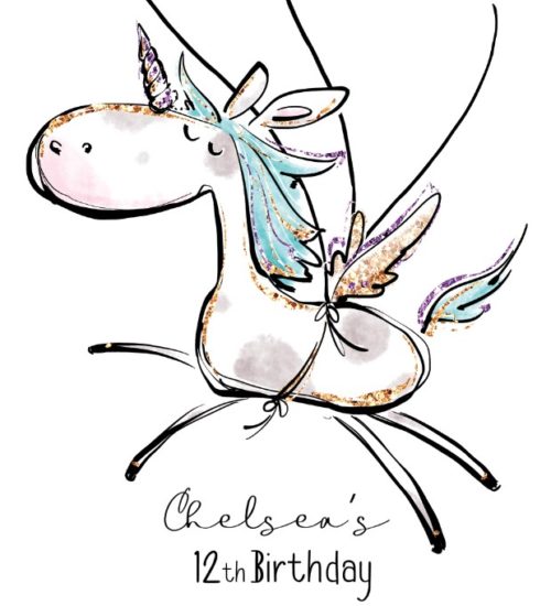 Horsecorn Childs Birthday Fingerprint Guest Book